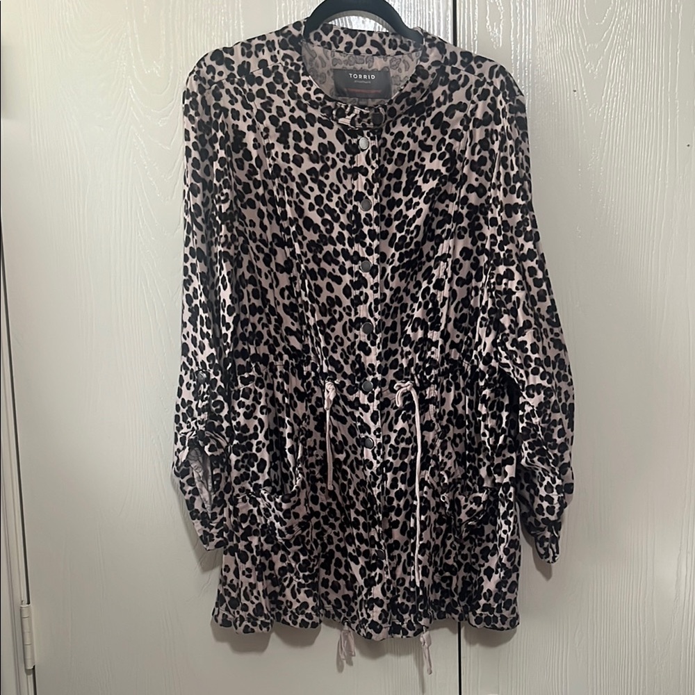 Torrid Leopard Print Anorak Jacket